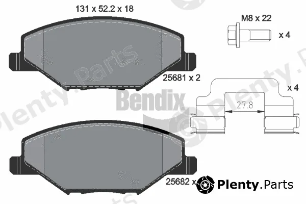 BENDIX Braking BPD1565 — Brake Pad Set, disc brake