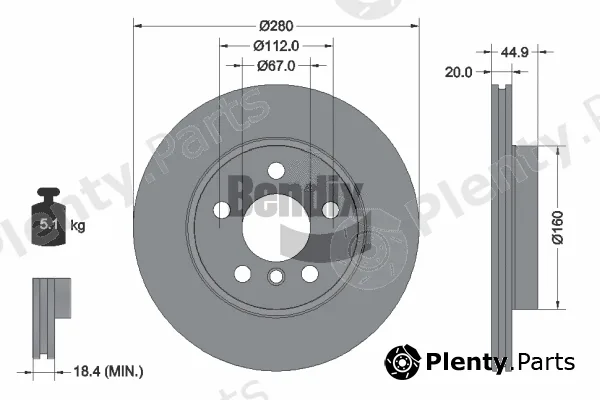 BENDIX Braking BDS2199 — Brake Disc