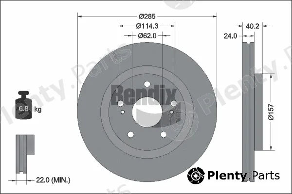 BENDIX Braking BDS2307 — Brake Disc