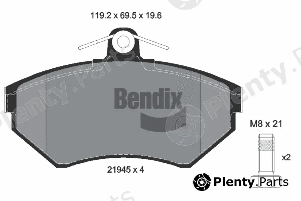 BENDIX Braking BPD1571 — Brake Pad Set, disc brake