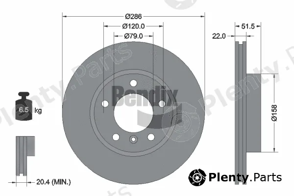 BENDIX Braking BDS1141HC — Brake Disc