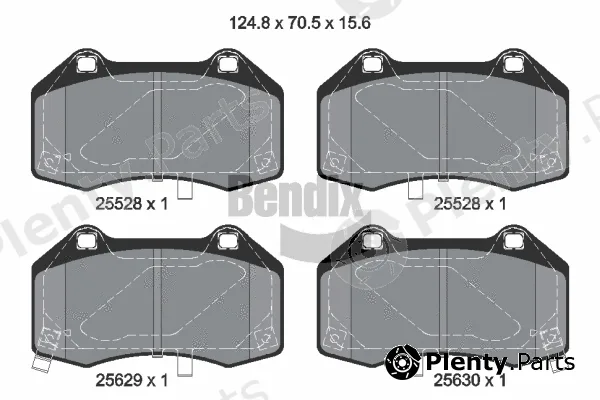 BENDIX Braking BPD2451 — Brake Pad Set, disc brake