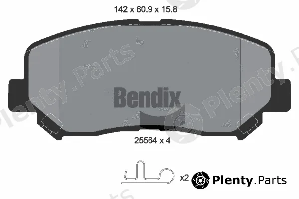 BENDIX Braking BPD1392 — Brake Pad Set, disc brake