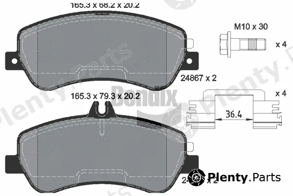 BENDIX Braking BPD1349 — Brake Pad Set, disc brake