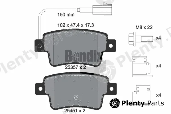 BENDIX Braking BPD1311 — Brake Pad Set, disc brake