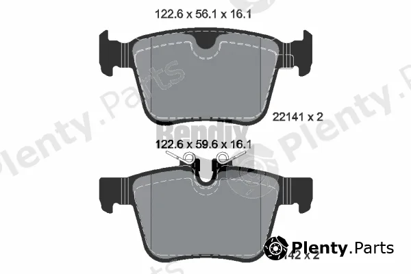BENDIX Braking BPD1193 — Brake Pad Set, disc brake