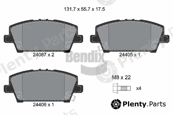 BENDIX Braking BPD1336 — Brake Pad Set, disc brake
