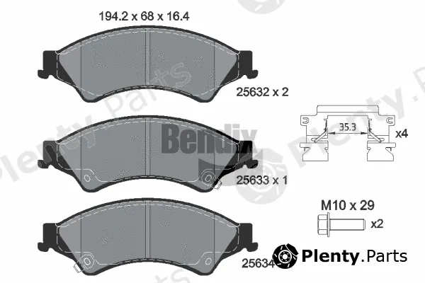 BENDIX Braking BPD1413 — Brake Pad Set, disc brake