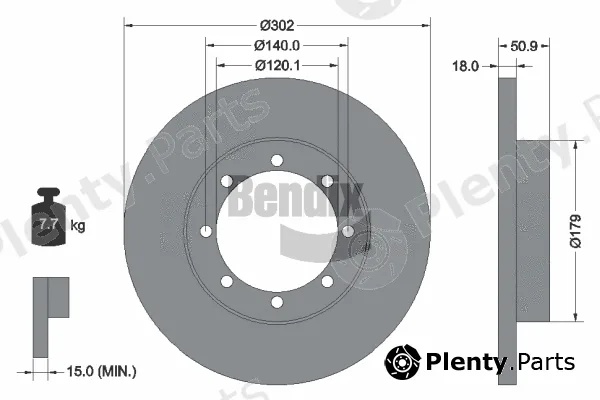 BENDIX Braking BDS1253 — Brake Disc