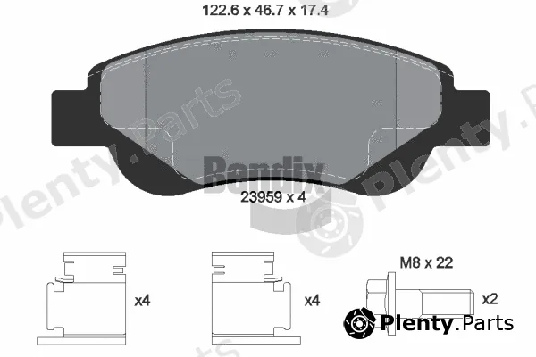 BENDIX Braking BPD1049 — Brake Pad Set, disc brake