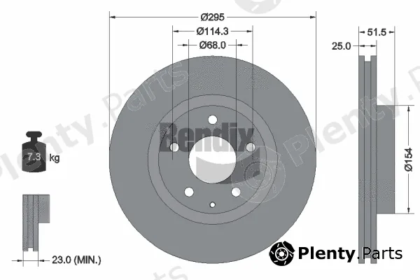 BENDIX Braking BDS1481 — Brake Disc