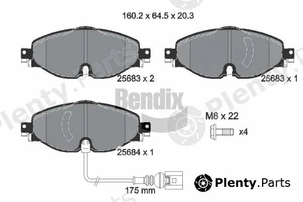 BENDIX Braking BPD1016 — Brake Pad Set, disc brake