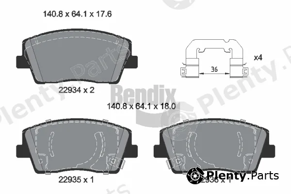 BENDIX Braking BPD2460 — Brake Pad Set, disc brake