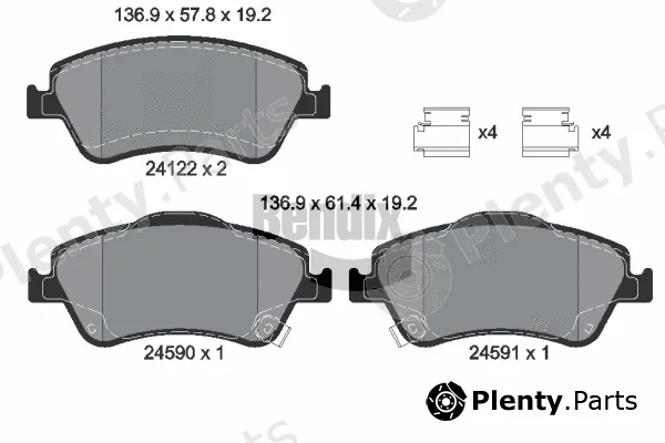 BENDIX Braking BPD1343 — Brake Pad Set, disc brake
