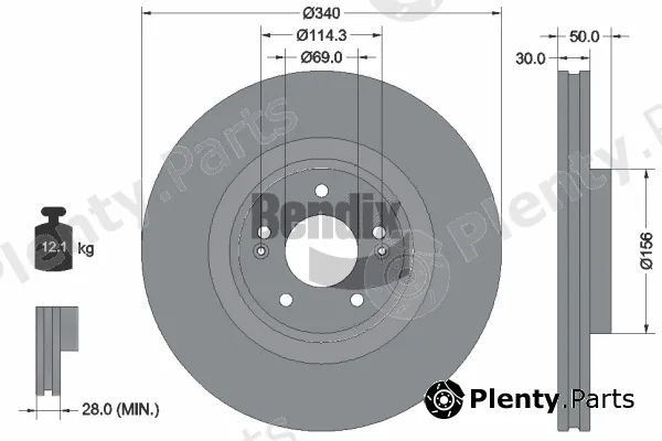 BENDIX Braking BDS2308 — Brake Disc