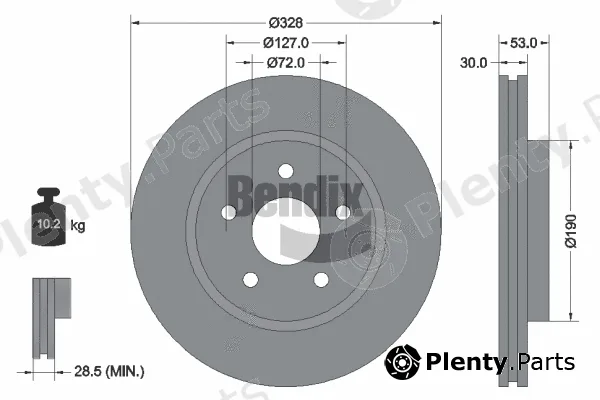 BENDIX Braking BDS1790HC — Brake Disc