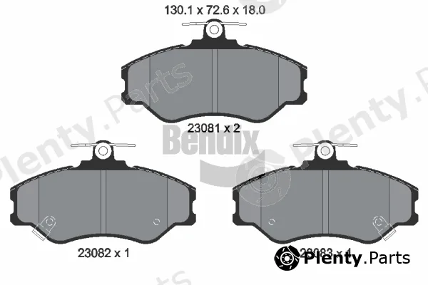 BENDIX Braking BPD1913 — Brake Pad Set, disc brake
