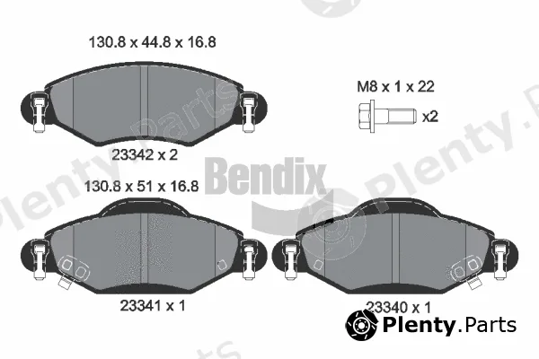 BENDIX Braking BPD1245 — Brake Pad Set, disc brake