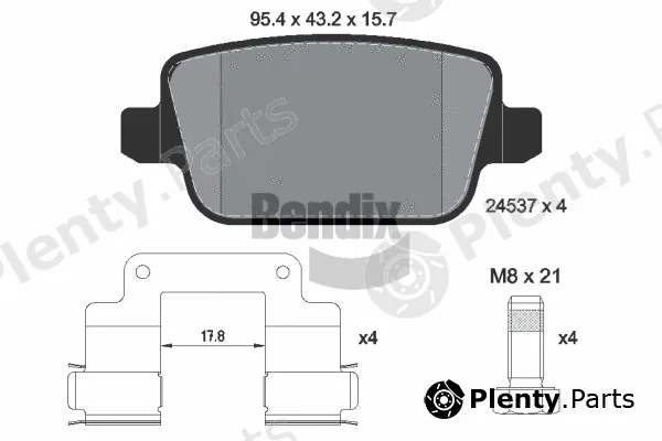 BENDIX Braking BPD1500 — Brake Pad Set, disc brake