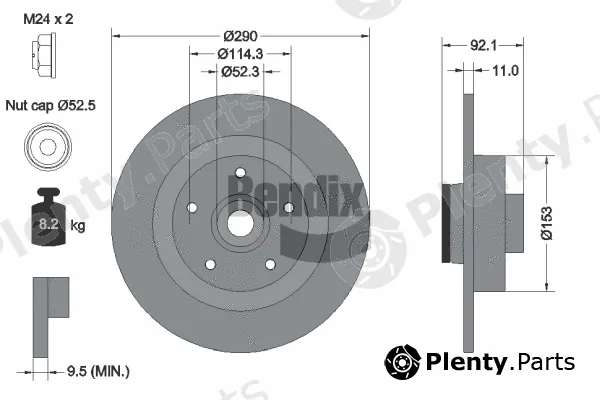 BENDIX Braking BDS2219 — Brake Disc