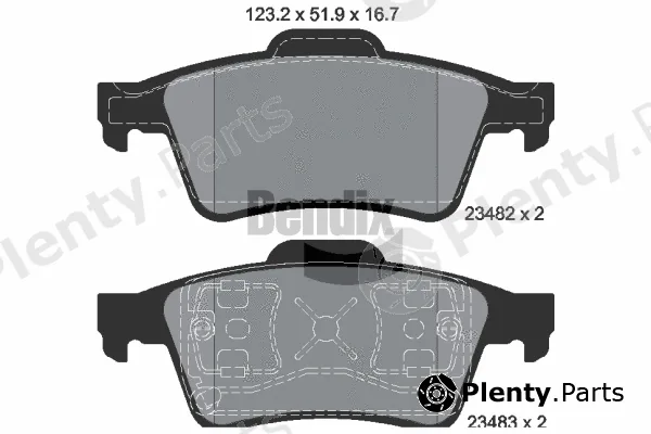 BENDIX Braking BPD1141 — Brake Pad Set, disc brake
