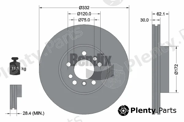 BENDIX Braking BDS1184HC — Brake Disc