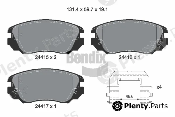BENDIX Braking BPD1179 — Brake Pad Set, disc brake