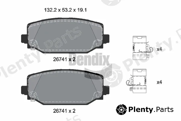 BENDIX Braking BPD2553 — Brake Pad Set, disc brake