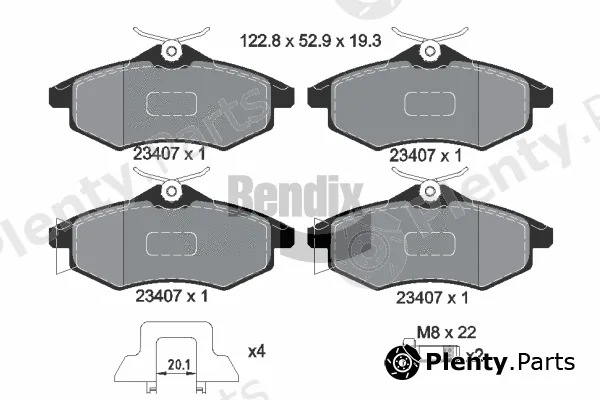 BENDIX Braking BPD1029 — Brake Pad Set, disc brake