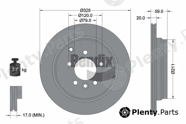 BENDIX Braking BDS1698 — Brake Disc