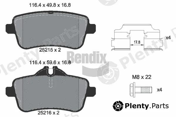 BENDIX Braking BPD1570 — Brake Pad Set, disc brake