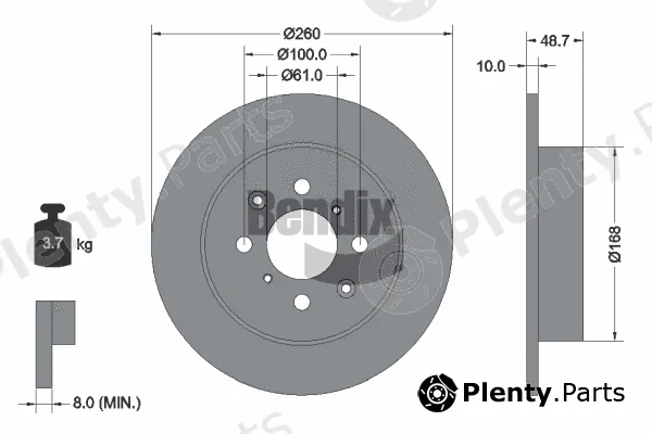 BENDIX Braking BDS1776 — Brake Disc