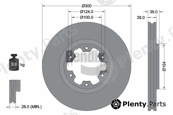 BENDIX Braking BDS2060 — Brake Disc