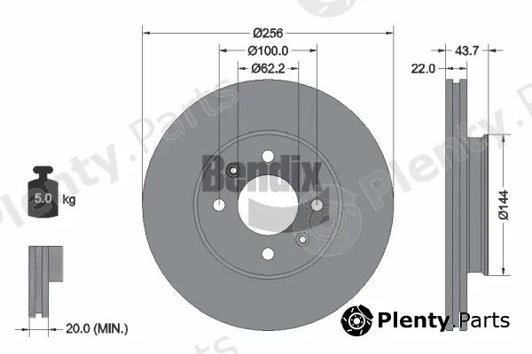 BENDIX Braking BDS1595 — Brake Disc