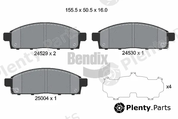BENDIX Braking BPD1265 — Brake Pad Set, disc brake