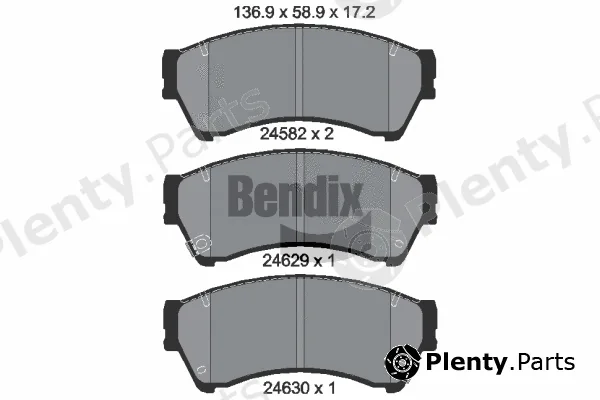BENDIX Braking BPD1611 — Brake Pad Set, disc brake