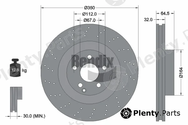 BENDIX Braking BDS1717HC — Brake Disc