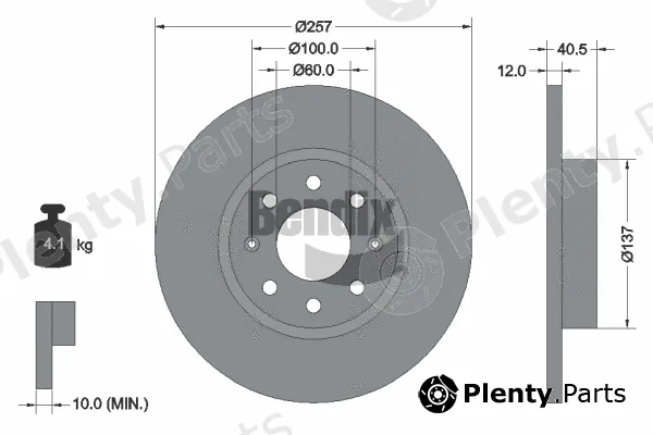BENDIX Braking BDS1297 — Brake Disc