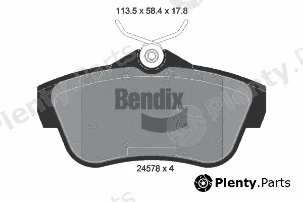 BENDIX Braking BPD1595 — Brake Pad Set, disc brake