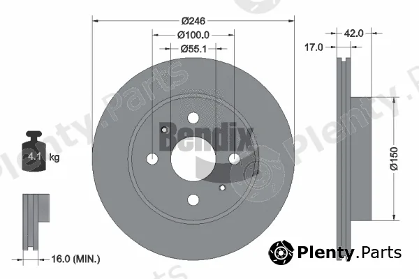 BENDIX Braking BDS1858 — Brake Disc
