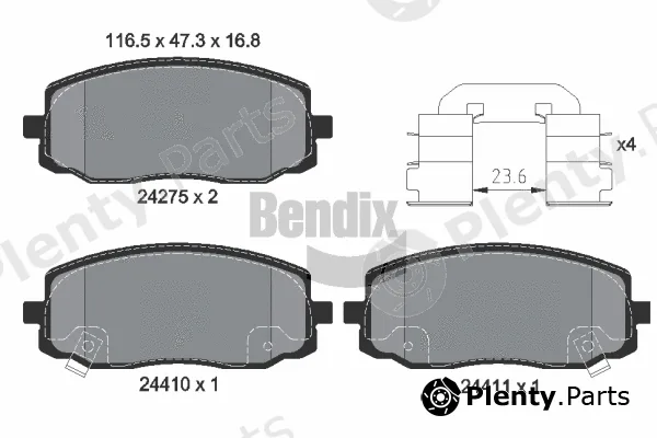 BENDIX Braking BPD1267 — Brake Pad Set, disc brake