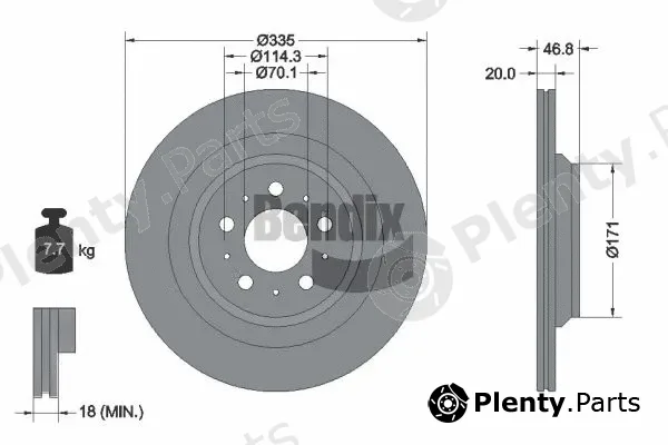 BENDIX Braking BDS2314 — Brake Disc