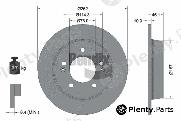 BENDIX Braking BDS1341 — Brake Disc