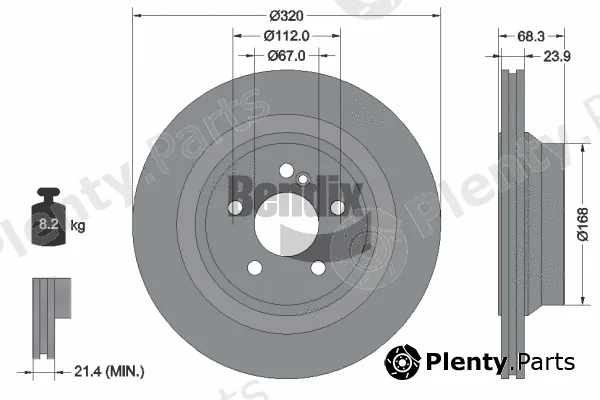 BENDIX Braking BDS1980HC — Brake Disc