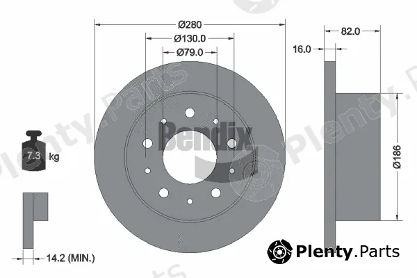 BENDIX Braking BDS1099 — Brake Disc