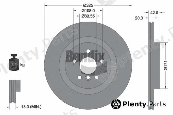 BENDIX Braking BDS2183HC — Brake Disc