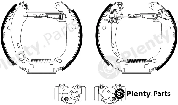 BENDIX Braking BXK9030 — Brake Shoe Set Shoe Kit Pro