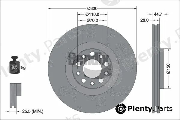 BENDIX Braking BDS2292HC — Brake Disc