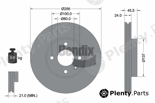 BENDIX Braking BDS2027 — Brake Disc