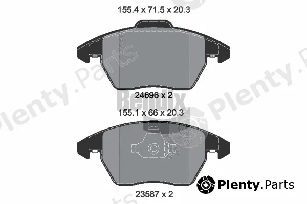 BENDIX Braking BPD1557 — Brake Pad Set, disc brake